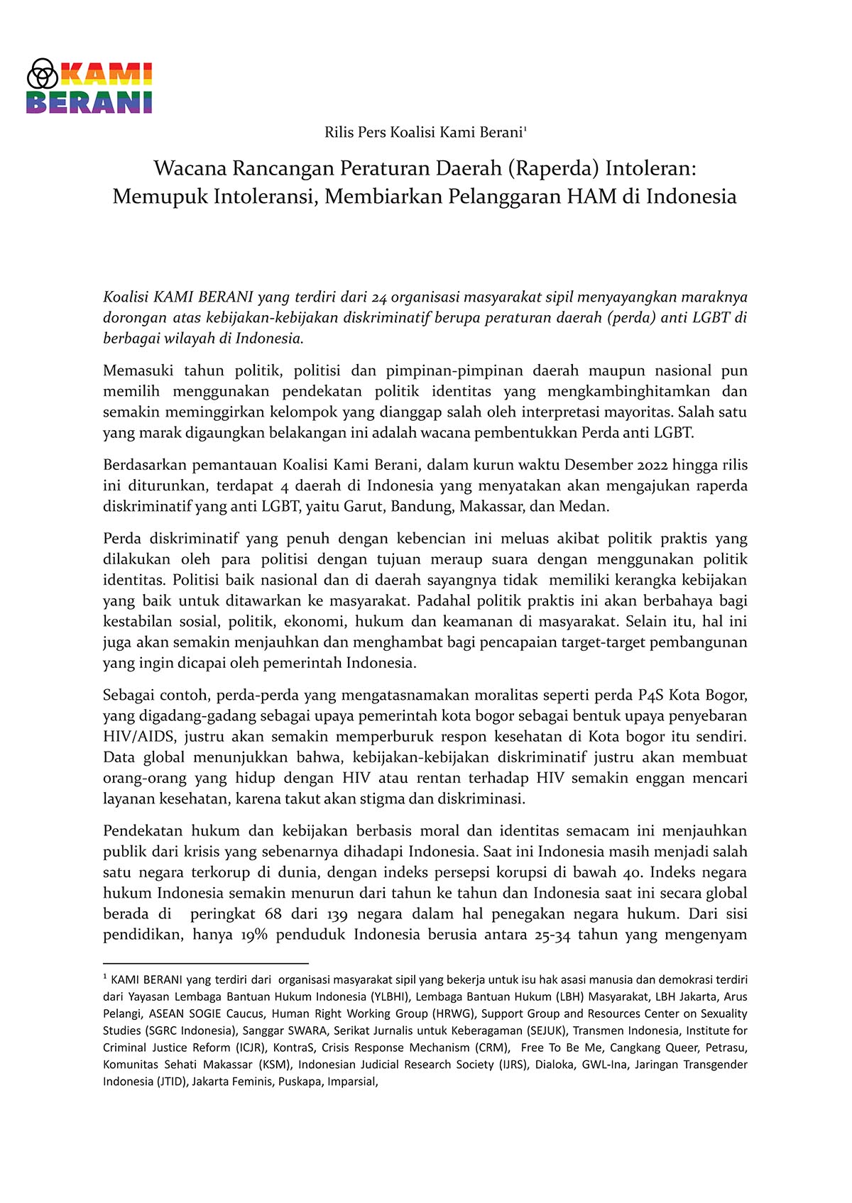 Read more about the article Wacana Rancangan Peraturan Daerah (Raperda) Intoleran: Memupuk Intoleransi, Membiarkan Pelanggaran HAM di Indonesia